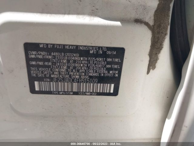 JF2SJADC4FH515109 Subaru Forester 2.5i Premium