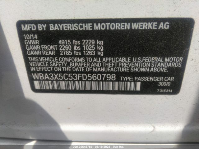 WBA3X5C53FD560798 BMW 3 Series Gran Turismo 328i Xdrive
