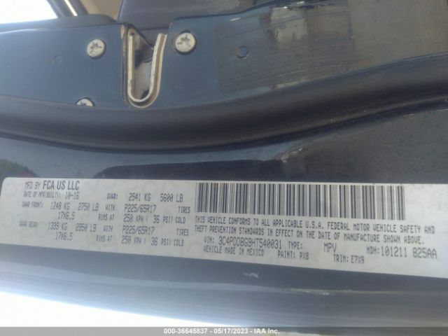 3C4PDDBG9HT540031 Dodge Journey Sxt