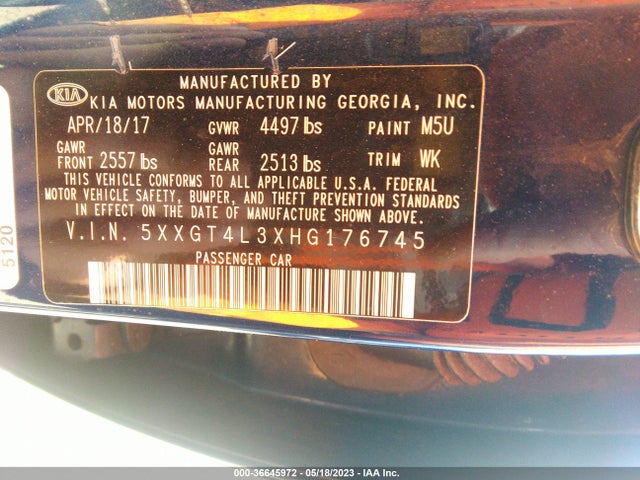 KIA Optima Lx 2017 5XXGT4L3XHG176745 Image 10