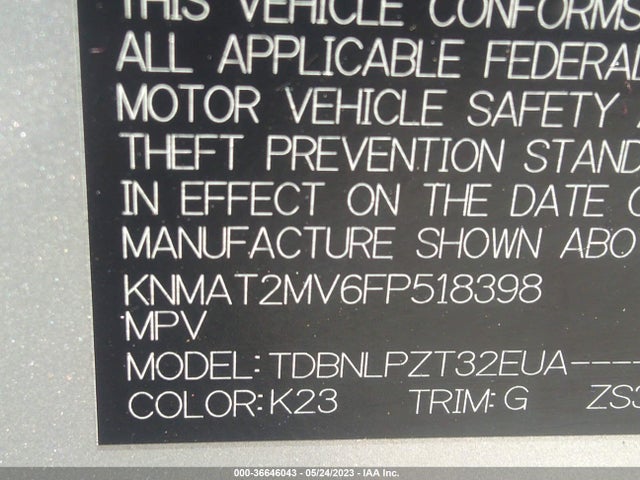 Nissan ROGUE S 2015 KNMAT2MV6FP518398 Image 10