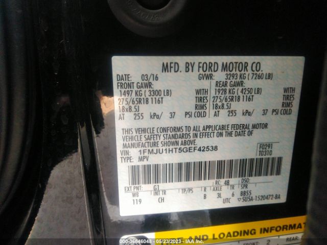 1FMJU1HT5GEF42538 Ford Expedition Xlt/king Ranch