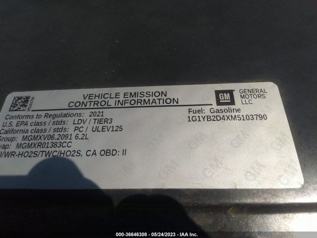 Chevrolet Corvette Stingray Rwd  2lt 2021 1G1YB2D4XM5103790 Image 9