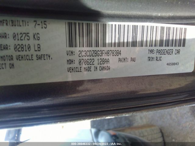2C3CDZBG3FH878384 Dodge Challenger Sxt Plus