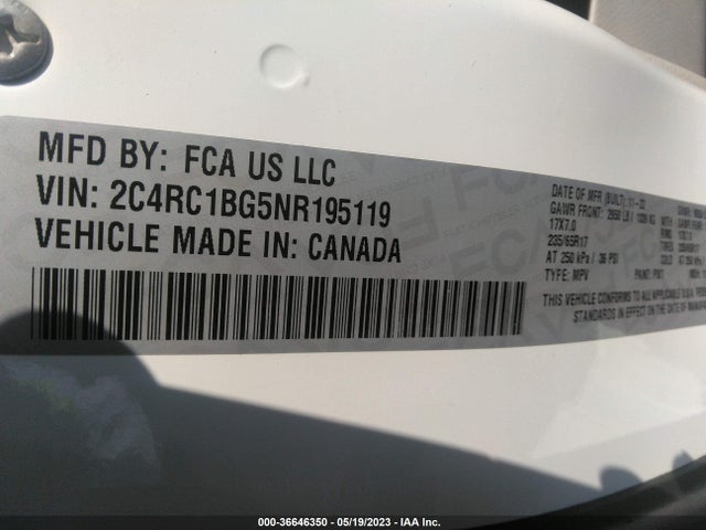 Chrysler Pacifica Touring L 2022 2C4RC1BG5NR195119 Image 9