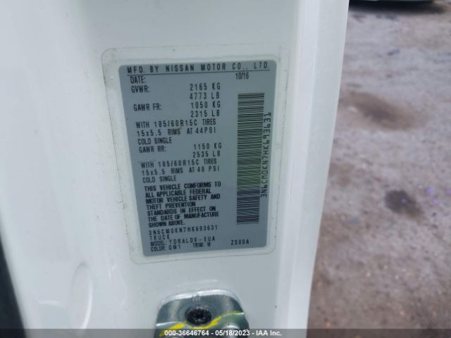 3N6CM0KN7HK693631 Nissan Nv200 Compact Cargo S