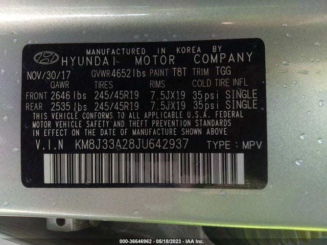 Hyundai Tucson Value 2018 KM8J33A28JU642937 Image 11