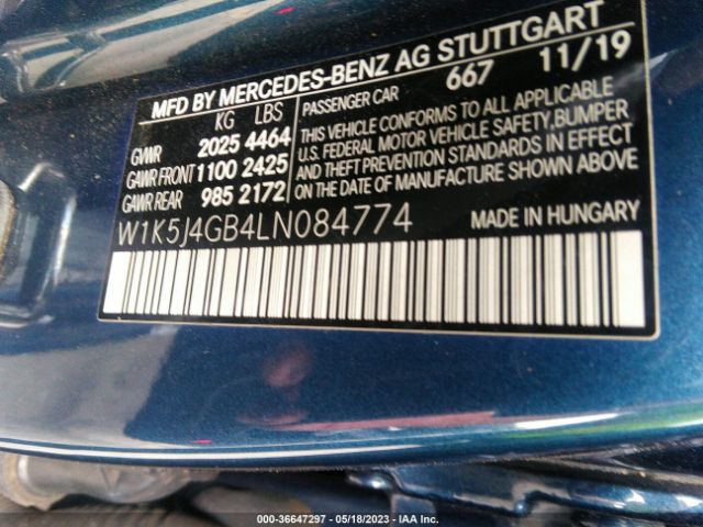 W1K5J4GB4LN084774 Mercedes-Benz Cla Cla 250