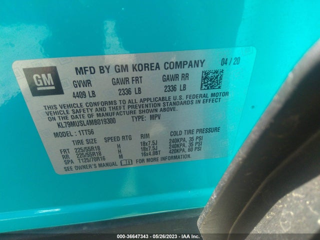 Chevrolet Trailblazer Rs 2021 KL79MUSL4MB019300 Image 9