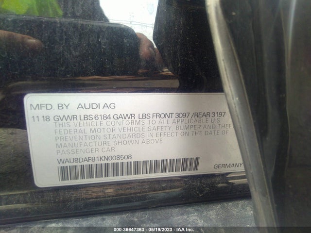 WAU8DAF81KN008508 Audi A8