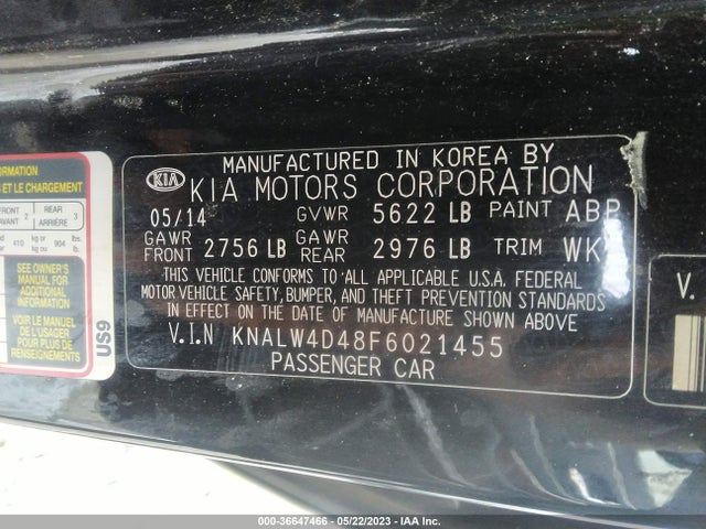 2015 Kia K900, VIN: KNALW4D48F6021455