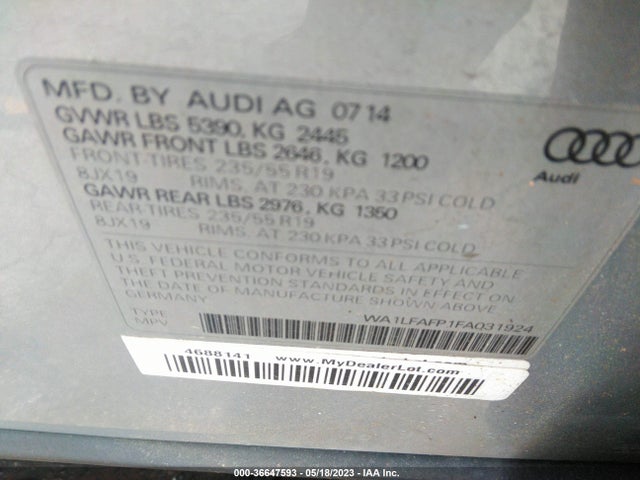 WA1LFAFP1FA031924 Audi Q5 Premium Plus