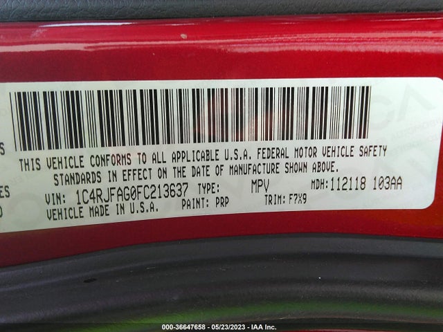 Jeep Grand Cherokee Laredo 2015 1C4RJFAG0FC213637 Image 9
