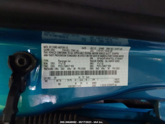 1FADP3R47EL170047 Ford FOCUS ELECTRIC