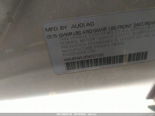Audi A4 Premium Plus 2015 WAUEFAFL9FN037102 Image 9