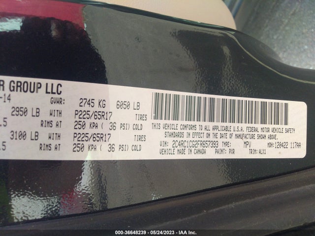 2C4RC1CG2FR657393 Chrysler Town & Country Touring-l