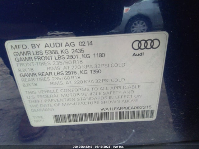 WA1LFAFP8EA092315 Audi Q5 Premium Plus