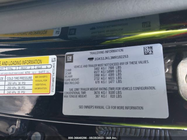 1GKS1JKL3MR182253 GMC YUKON XL DENALI