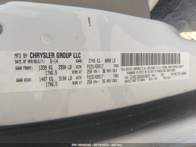 2C4RC1BG5ER438833 Chrysler Town & Country Touring