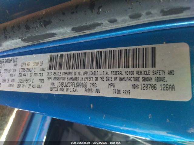 1C4BJWCG7FL600166 Jeep Wrangler Rubicon