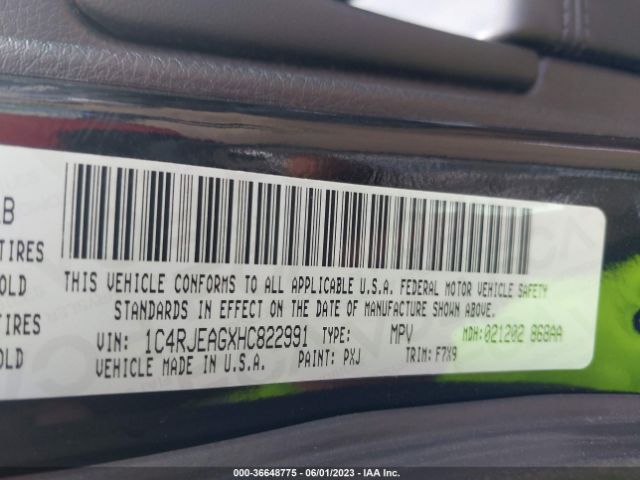 1C4RJEAGXHC822991 Jeep Grand Cherokee Laredo