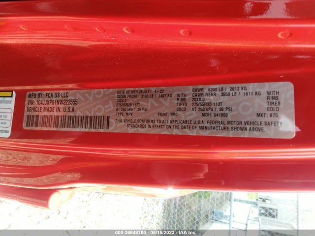 1C4JJXP61NW222555 Jeep Wrangler 4xe Unlimited Sahara