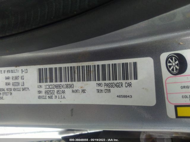 1C3CDZAB9EN138303 Dodge AVENGER SE