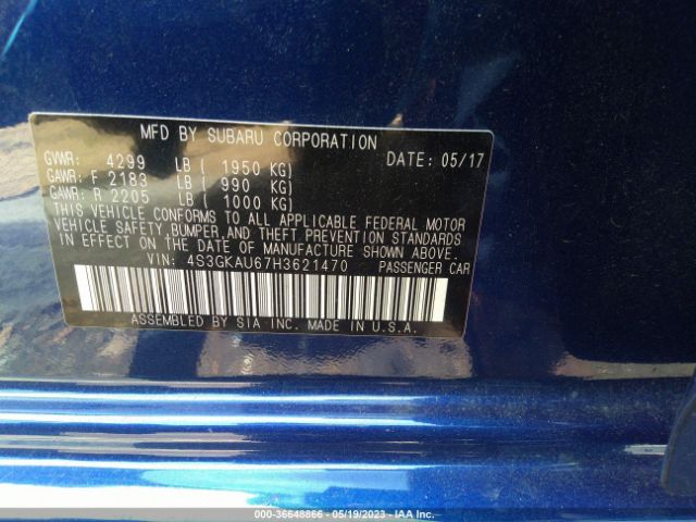 4S3GKAU67H3621470 Subaru Impreza Limited