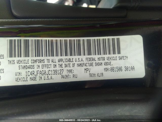 1C4RJFAG0JC139127 Jeep Grand Cherokee Altitude