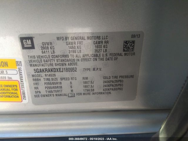 5GAKRAKDXEJ180952 Buick Enclave Convenience