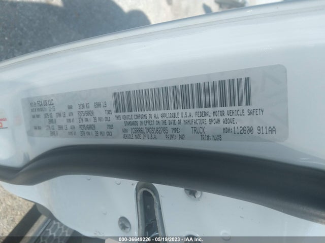 1C6RR6LTXGS182785 RAM 1500 Big Horn