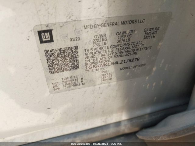 1GKKNKLS4LZ176279 GMC ACADIA SLE
