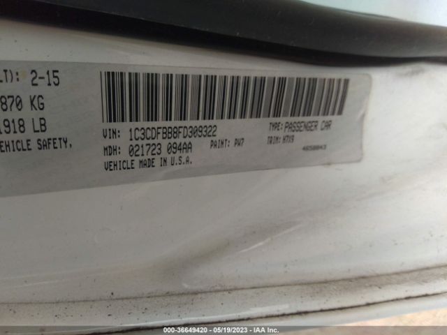 1C3CDFBB8FD309322 Dodge DART SXT