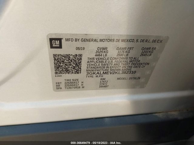 3GKALMEV2KL382310 GMC Terrain Sle