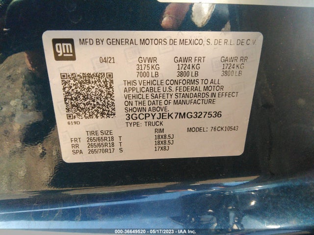 Chevrolet Silverado 1500 Lt 2021 3GCPYJEK7MG327536 Image 9