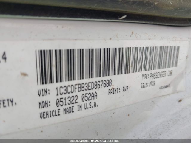1C3CDFBB3ED867688 Dodge DART SXT
