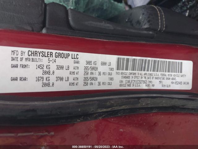 1C4RJFCM1EC527962 Jeep Grand Cherokee Overland