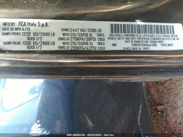 RAM Promaster City Cargo Van Tradesman 2015 ZFBERFAT9F6A42881 Image 10