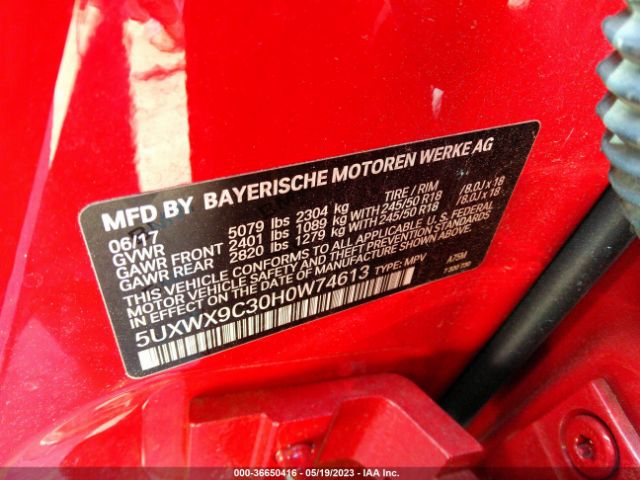 5UXWX9C30H0W74613 BMW X3 Xdrive28i