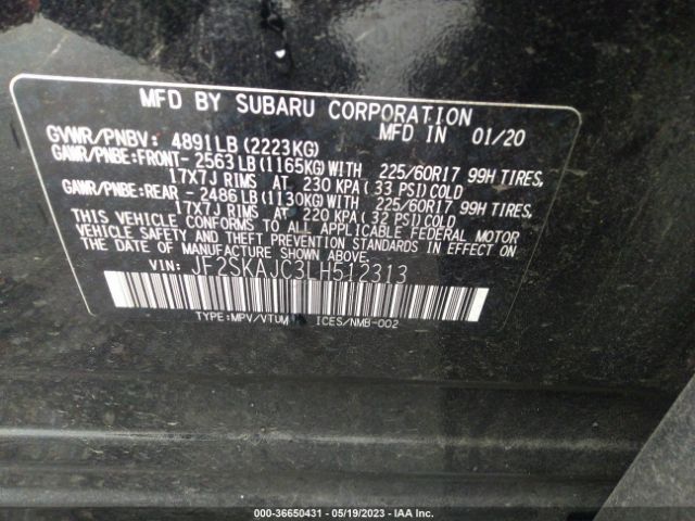 JF2SKAJC3LH512313 Subaru Forester Premium