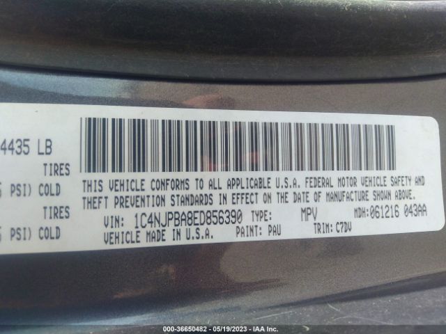 1C4NJPBA8ED856390 Jeep Patriot Sport