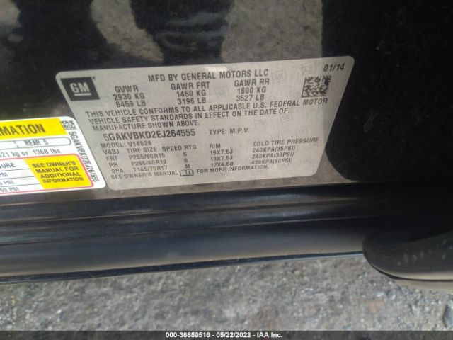 5GAKVBKD2EJ264555 Buick Enclave Leather
