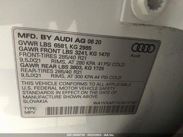 WA1VXAF77LD012181 Audi Q7 Prestige