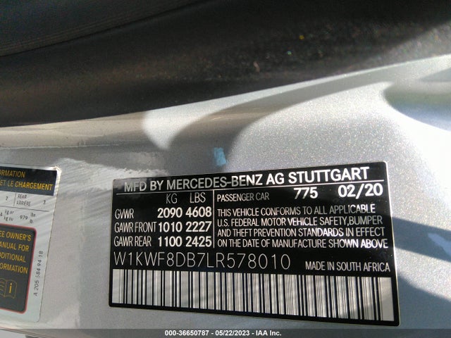 W1KWF8DB7LR578010 Mercedes-Benz C-class C 300