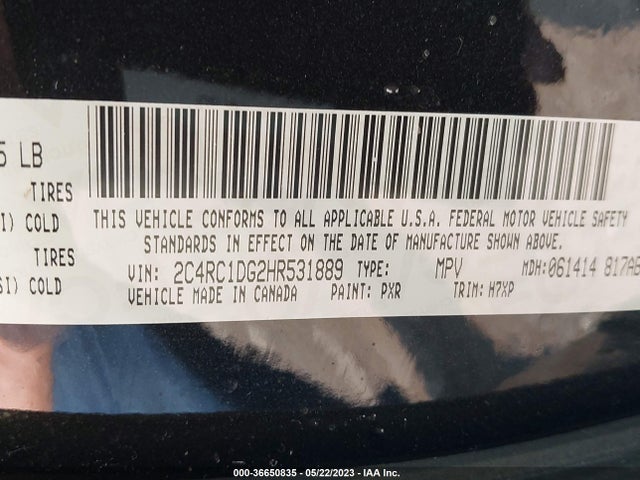 2C4RC1DG2HR531889 Chrysler Pacifica Touring