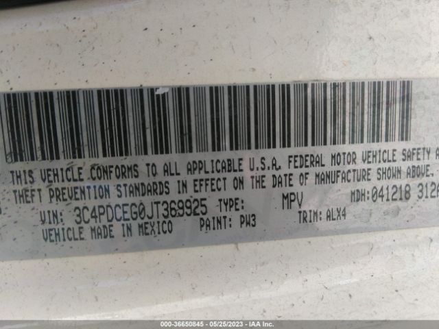 3C4PDCEG0JT369925 Dodge JOURNEY GT