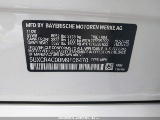 5UXCR4C00M9F06470 BMW X5 Sdrive40i