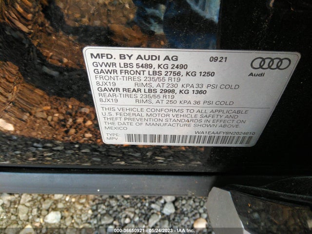 WA1EAAFY8N2024610 Audi Q5 S Line Premium Plus
