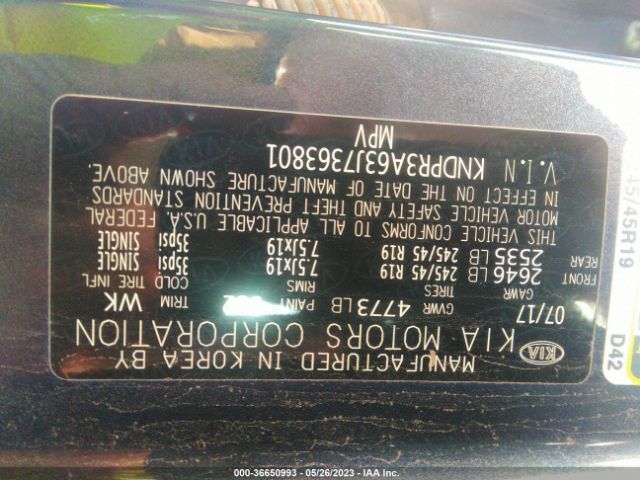 KNDPR3A63J7363801 KIA Sportage Sx Turbo