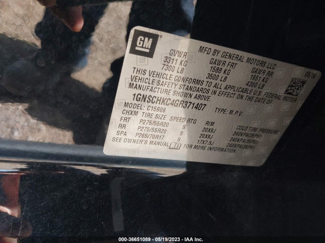 Chevrolet Suburban Lt 2016 1GNSCHKC4GR371407 Image 9
